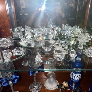 Lot of Swarovski crystals figurines animals mushroom water lily